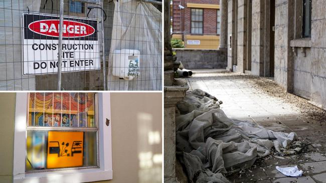 Squatters were living inside the old Commonwealth Bank along Victoria St in Mackay and had even installed their own rudimentary letterbox. Picture: Heidi Petith