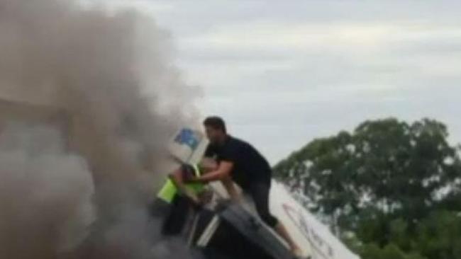 ’Cockatoos Caused Fiery Truck Crash’ Says The Gold Coast Hero Who Saved ...