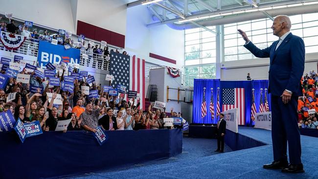 Any new nominee gives Democrats a chance to shed the liability of President Biden’s age and declining mental acuity. Picture: Reuters/WSJ