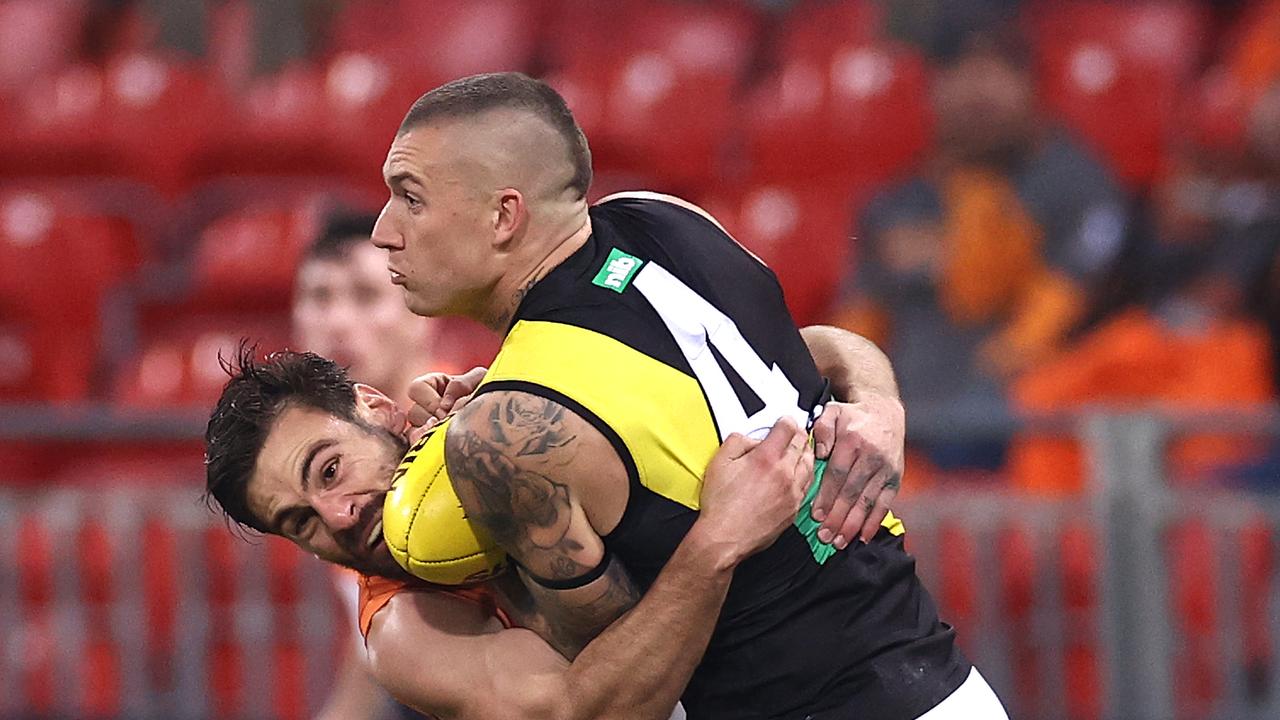 Dustin Martin’s Richmond will lay four games within 33 days. Picture: Getty Images