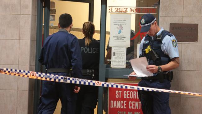 A seven-year-old girl was allegedly threatened at knifepoint and sexually assaulted at the St George Dance Studio in Kogarah. Picture: Damian Hoffman