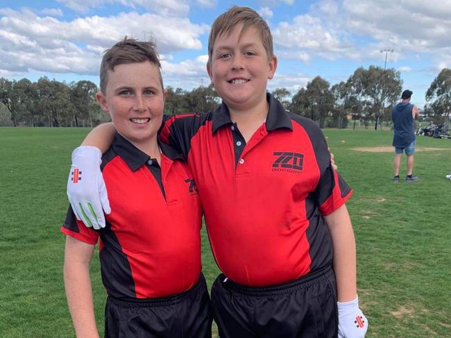 Aiden Campion and Will Schofield of Albion Park Cricket Club. Picture: Supplied