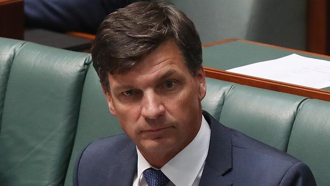 Energy Minister Angus Taylor in Question Time in the House of Representatives Chamber, at Parliament House in Canberra. Picture Kym Smith