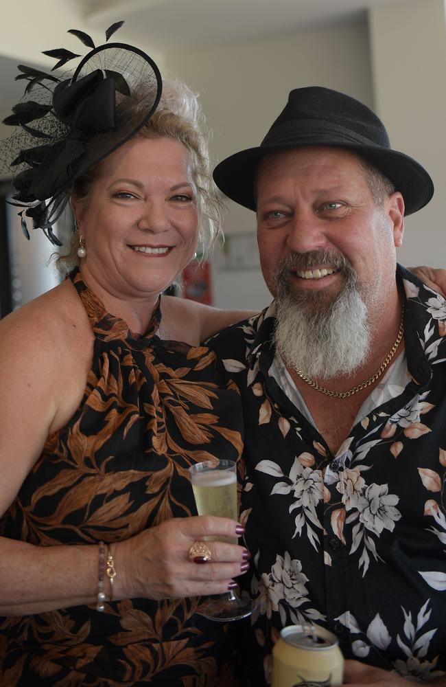 Kimberley and Chris Gilbert ready for a big day at Darwin Turf Club. Picture: (A)manda Parkinson