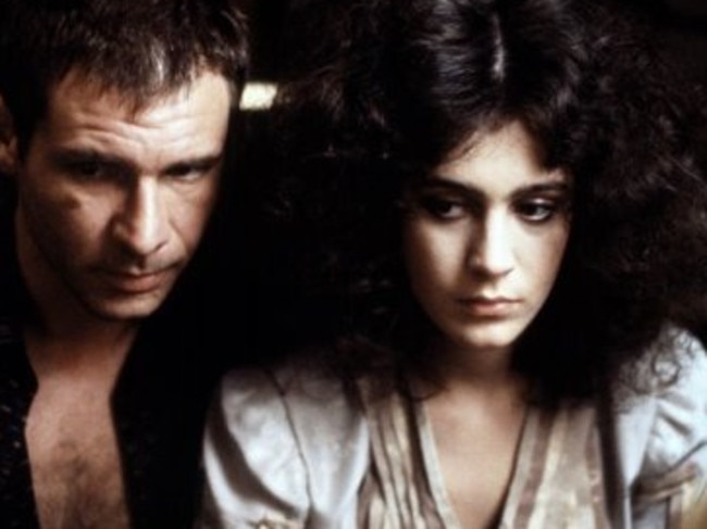 Co-stars ... Sean Young and Harrison Ford in Blade Runner. Picture:  Supplied