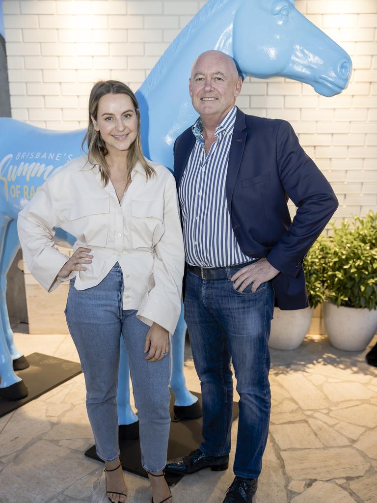 Astrid Taemets and Paul Johnston at Brisbane's Summer of Racing Launch at The Calile Hotel on November 19, 2020. Socials: Damien Anthony Rossi Pictures: Jared Vethaak