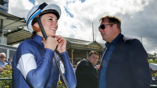 Katelyn Mallyon shares a laugh with Nick Williams at Bendigo this week. Picture: Colleen Petch