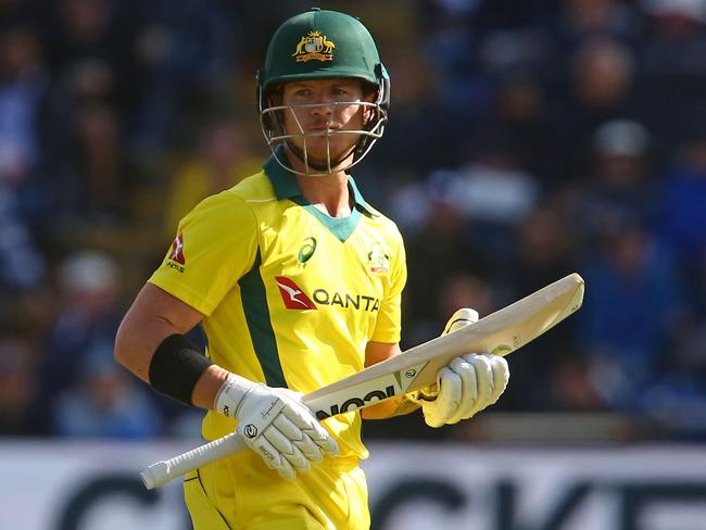 D’Arcy Short made just 21 on his one-day debut for Australia. Picture: AFP
