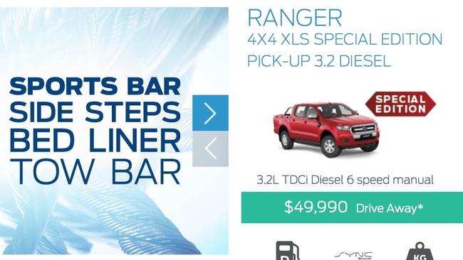 Discounts on the Ford Ranger have been rare — until now. Picture: Supplied.