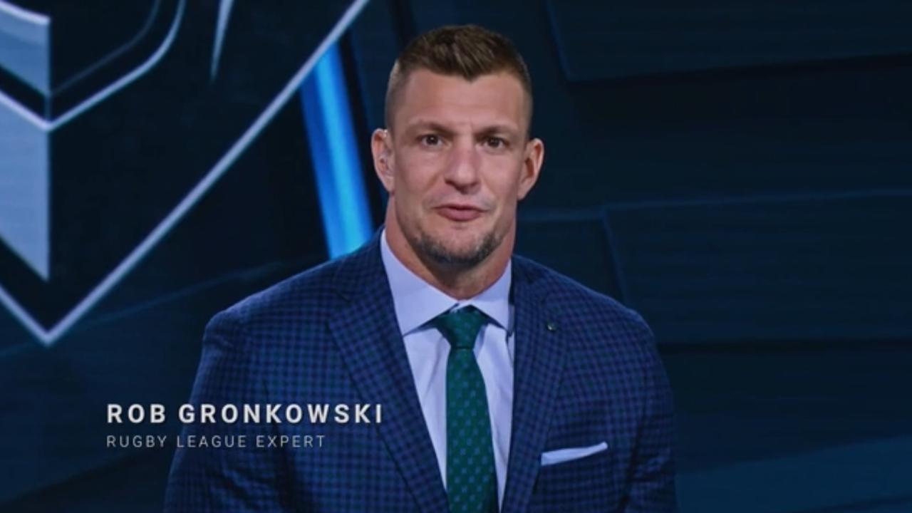 The NRL 2025 Las Vegas ad featuring Rob Gronkowski.