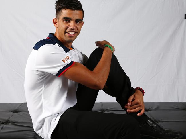 Adelaide’s top pick Wayne Milera on draft night. Picture: Sarah Reed