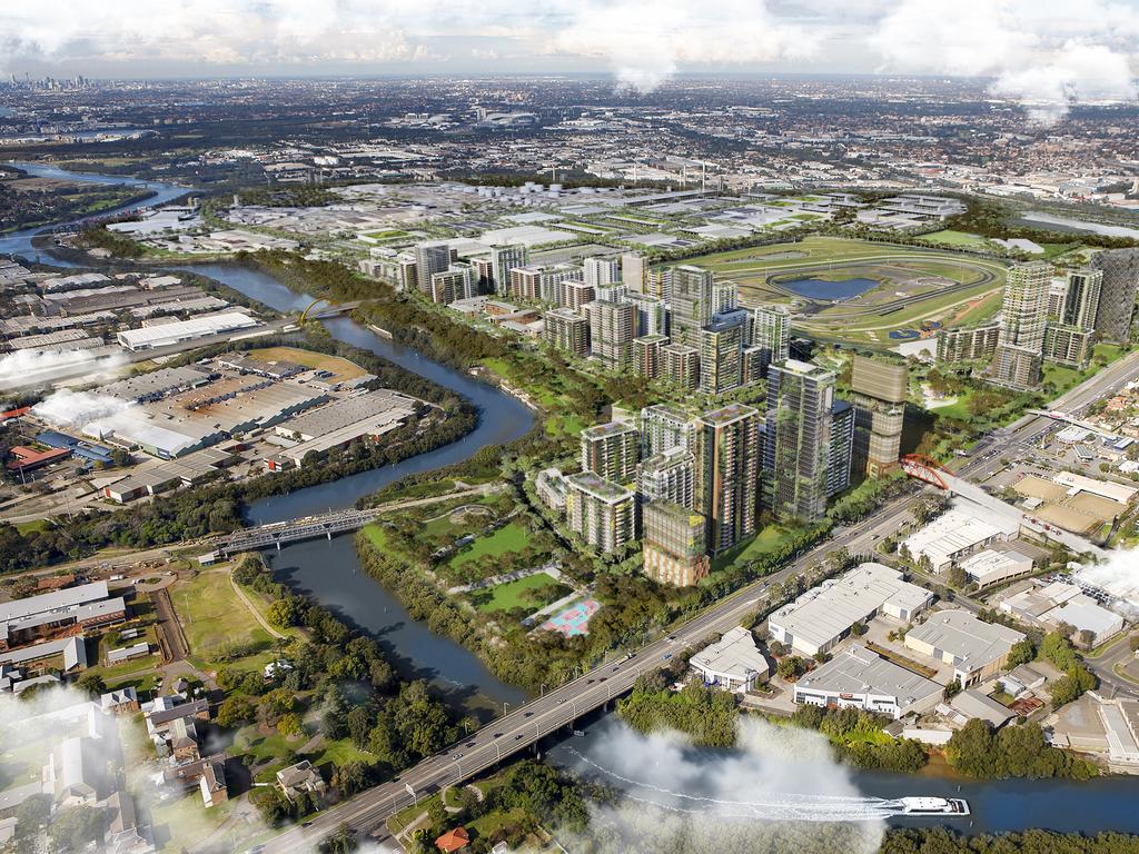 An impression of development in Camellia, under the stalled Camellia-Rosehill Place Strategy.