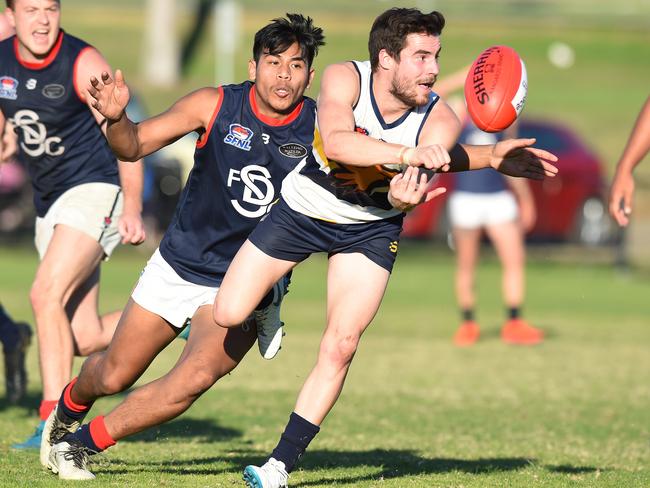 Nick Beer in a game for Doveton Eagles this year. Picture: Josie Hayden