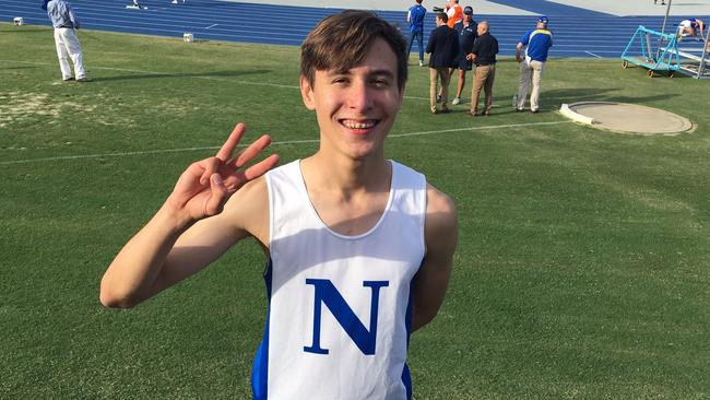 Ashley Wong will give his all for Nudgee at the GPS Track and Field Championships.