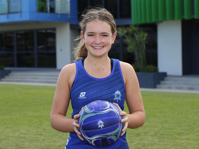 The Cathedral College netballer Charlotte Thomas.