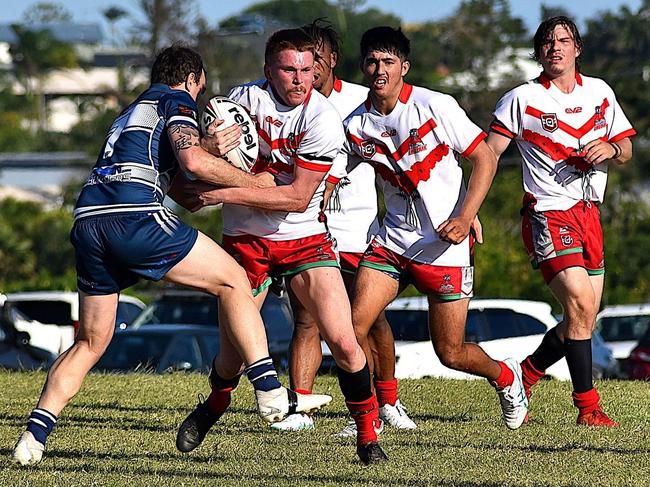 Emu Park’s Travis Field will likely miss the 2025 season after rupturing his ACL at the recent Murri Carnival. Photo: George Vartabedian