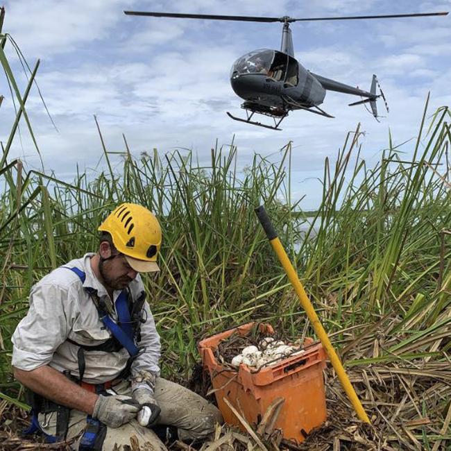 Pictured here is Chris ‘Willow’ Wilson in the foreground and behind him a chopper, piloted by Michael Burbridge.