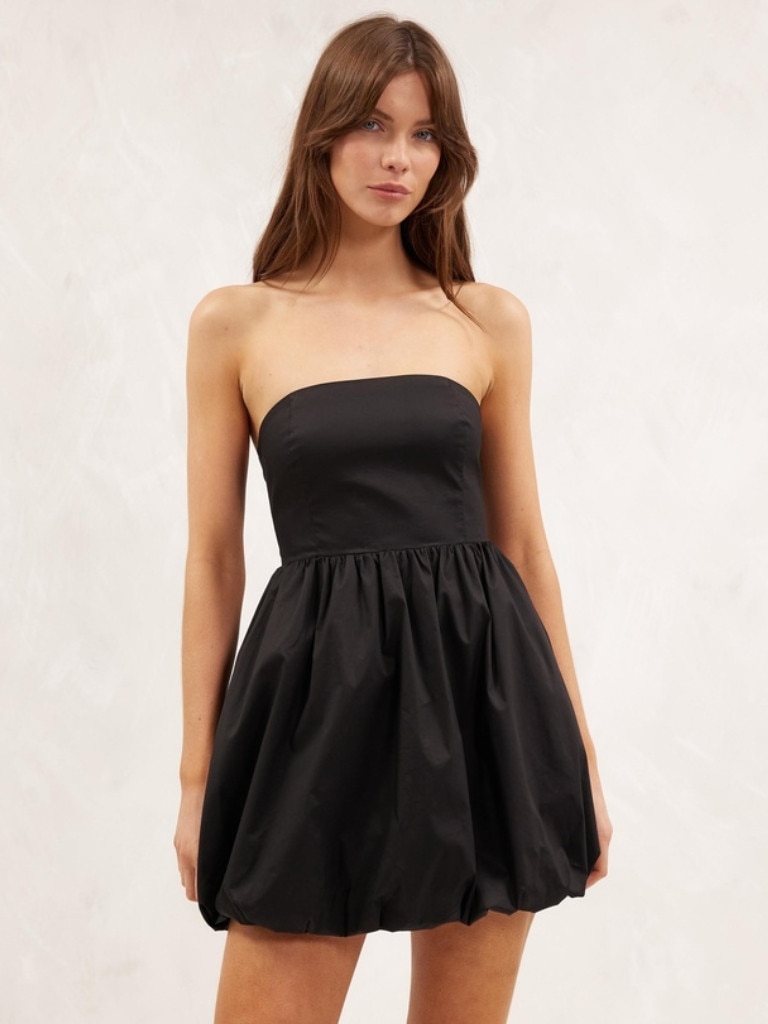 Aere Organic Cotton Poplin Bubble Mini Dress. Picture: THE ICONIC.