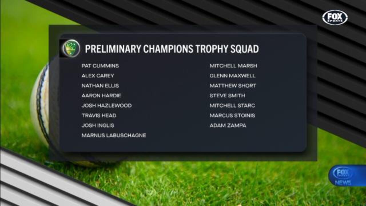 Aussies reveal Champions Trophy squad