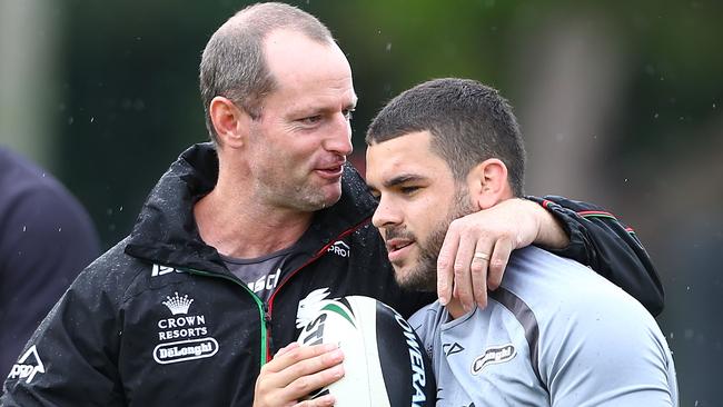 Souths coach Michael Maguire has hit back at rumours of a rift with Adam Reynolds.