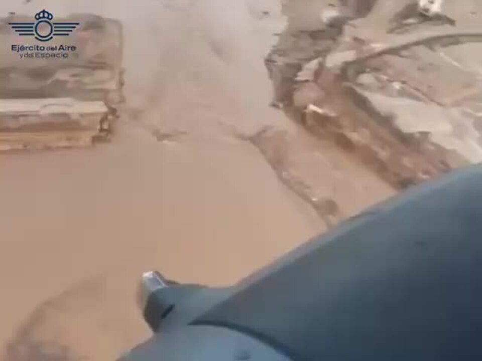 Aerial Footage Shows Continued Flooding in Spain