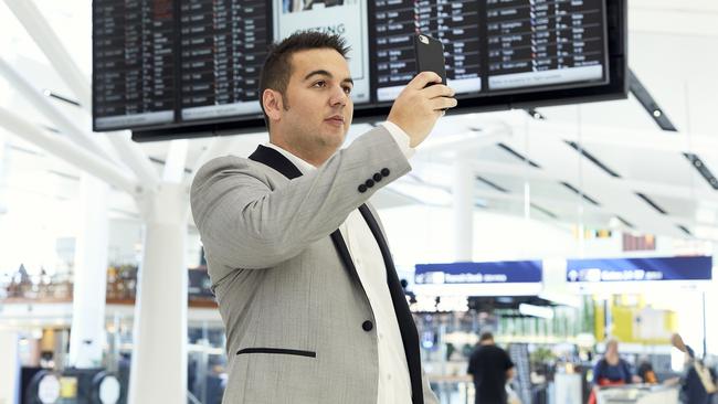 Jack Tyrrell trialling Aira at Sydney Airport.