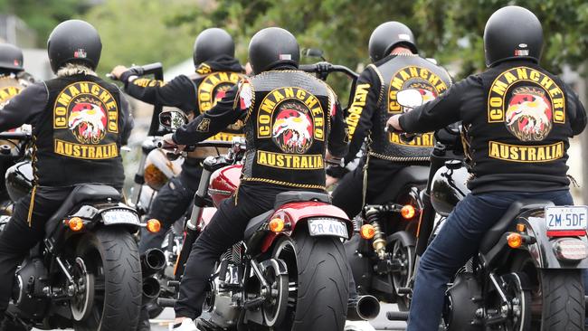 Operation Condor will specifically target the Comanchero bikie gang. Picture: David Crosling