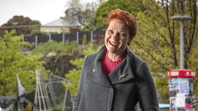 Senator Pauline Hanson at Hobart. Picture: Chris Kidd.