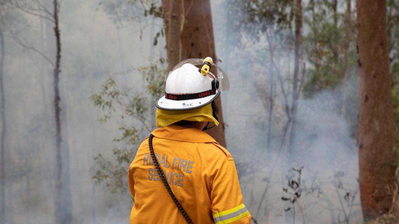 More than 20 fire crews are battling a bushfire near Warwick on the Southern Downs. Picture Supplied Queensland Fire Department