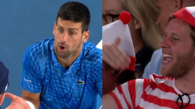 “Where’s wally” fan has Novak seeing RED!