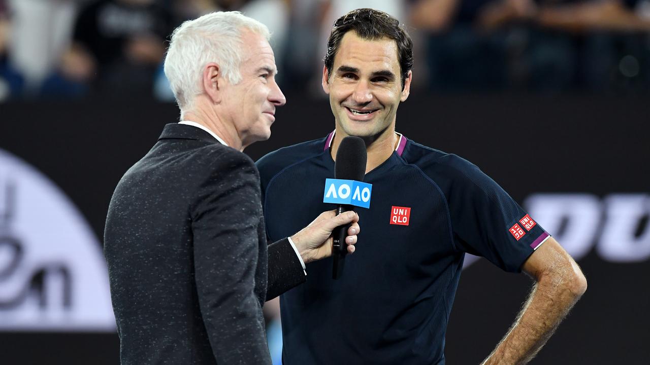 John McEnroe is in awe of Roger Federer. Photo: AAP Image/Lukas Coch