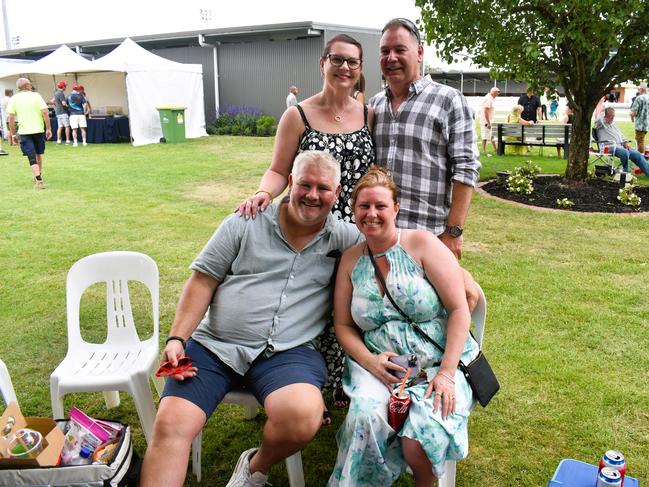 John Holland, Jen Best, Trevor Rowley and Belinda Holland enjoying all the action at the Ladbrokes Cranbourne Cup on Saturday, November 23, 2024. Picture: Jack Colantuono