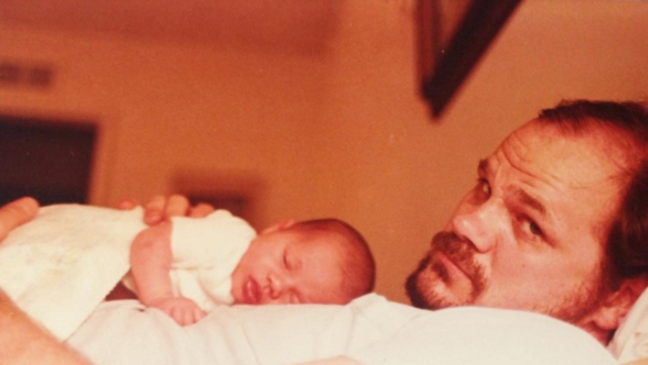 Meghan Markle as a baby with her father Thomas Markle. Picture: Instagram.