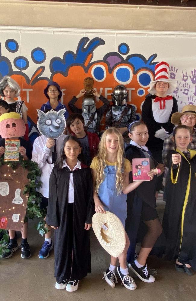 Students from Gladstone West State School in their Book Week costumes. Picture: Gladstone West State School.