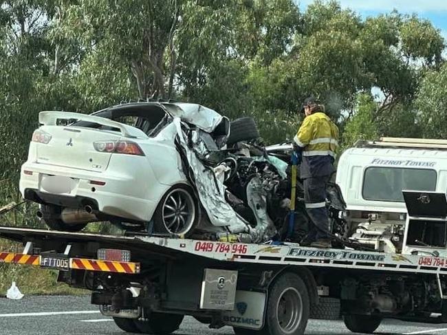 Three people were hospitalised and a car driver was in a critical condition in a crash between a vehicle and truck that closed the Bruce Highway at 2.54am at Raglan, 55km south-east of Rockhampton, crashed on the highway, in the vicinity of Fitzroy Street.