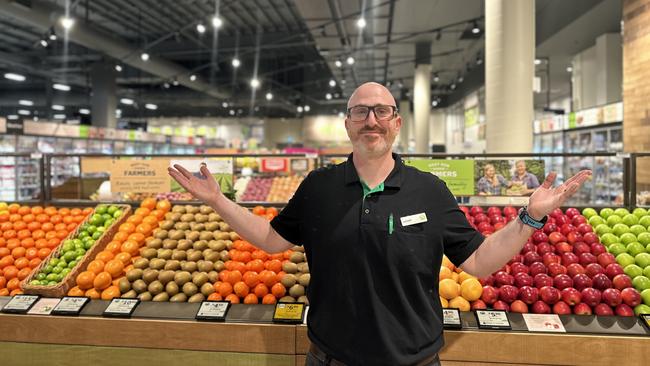 Jason Smith, team leader, at the opening of the new Woolworths and centre at Leppington.