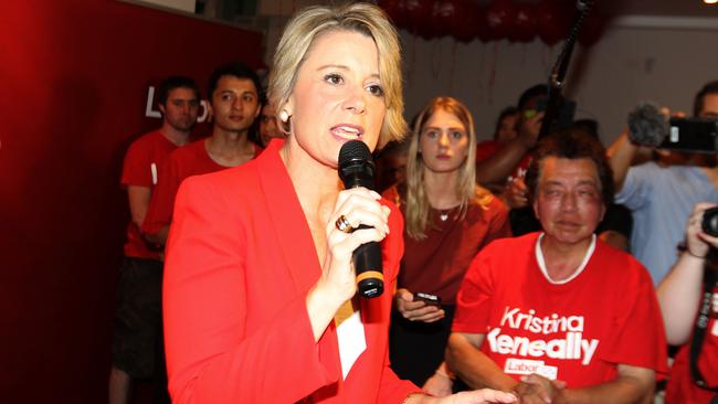 Kristina Keneally accepts defeat against John Alexander for the seat of Bennelong. Picture: Ben Rushton