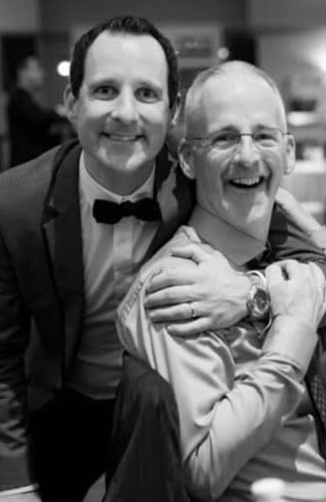 Paul McCowen (left) and brother Johnny McCowen at Johnny and Sherie's wedding in 2018.