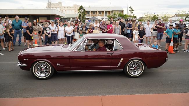 Arriving in style at the 2023 Kingaroy State High School formal.