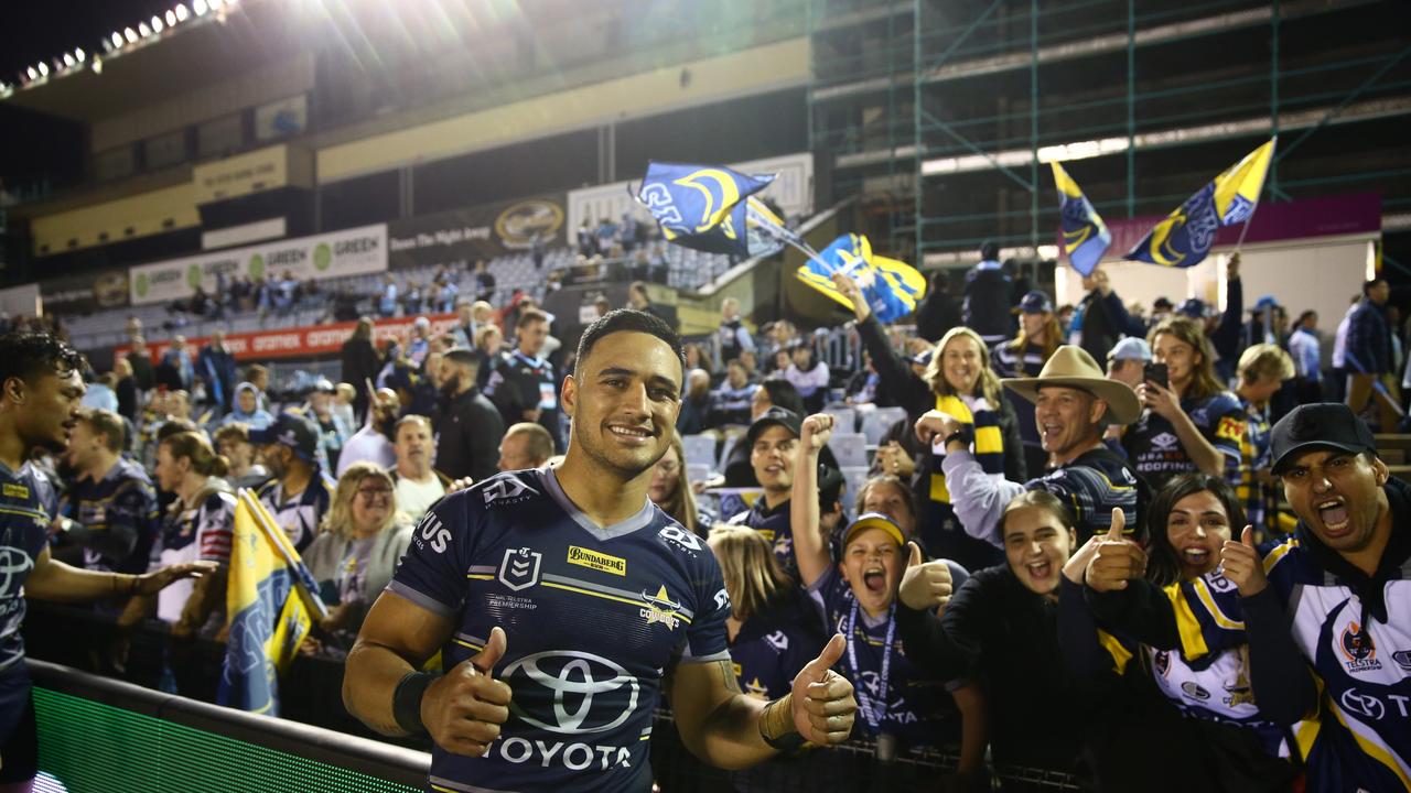 Valentine Holmes silenced the crowd. Picture: NRL Photos / Brett Costello