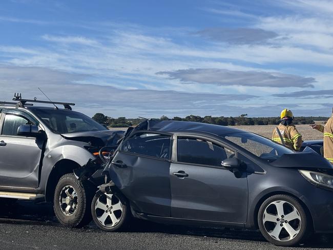 Multi-vehicle crash on Barwon Heads Rd in Connewarre on Friday February 28, 2025.