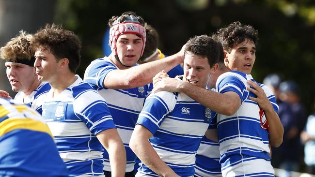 Action from the GPS first XV rugby match between Nudgee College and Toowoomba Grammar School. Photo:Tertius Pickard