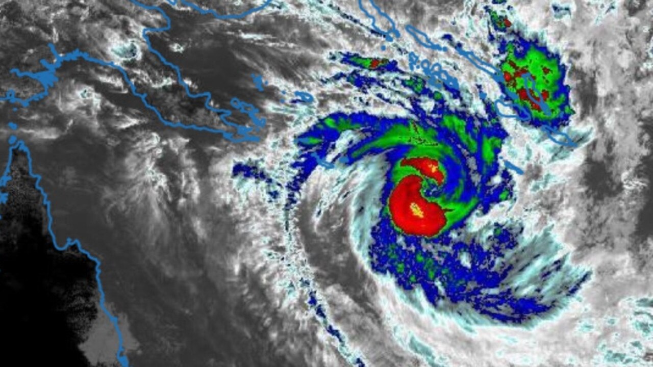 TC Jasper intensified to a category 3 system on Wednesday afternoon and is expected to reach category 4 late on Thursday. Picture: BOM