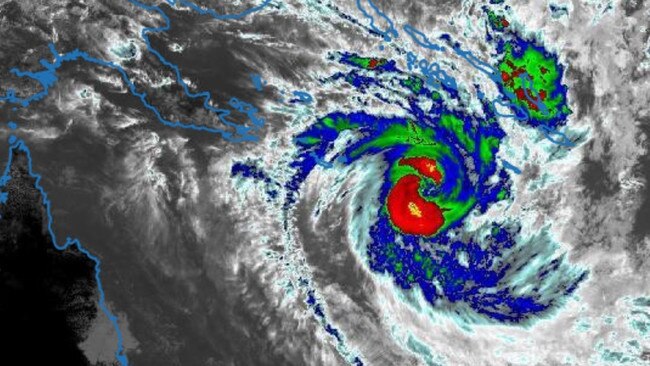 TC Jasper intensified to a category 3 system on Wednesday afternoon and is expected to reach category 4 late on Thursday. Picture: BOM