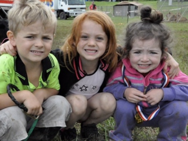 Cassius, Shakira and Talira aged 5, 4 and 2 respectively in 2010. Picture: Supplied