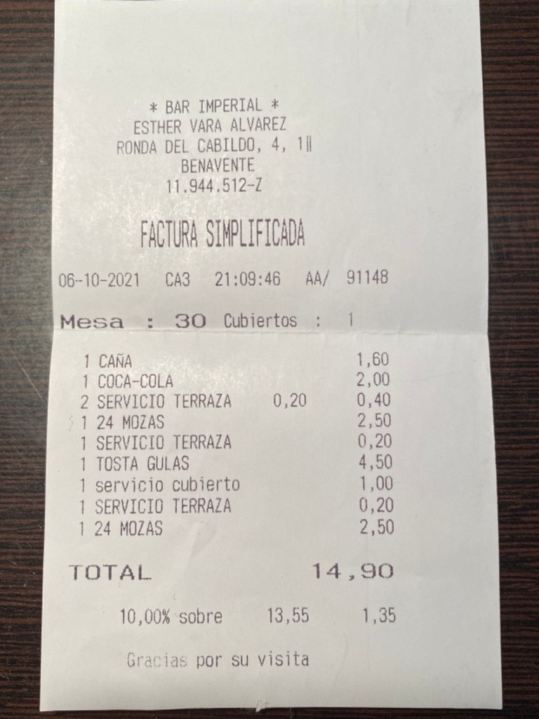 The customer was stunned when he discovered he had been charged extra.