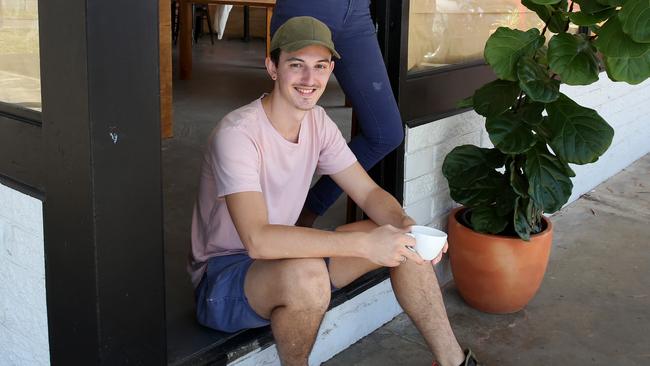 Barista Daniel Williams at Two Blocks Cafe in Holloways Beach Picture: Anna Rogers