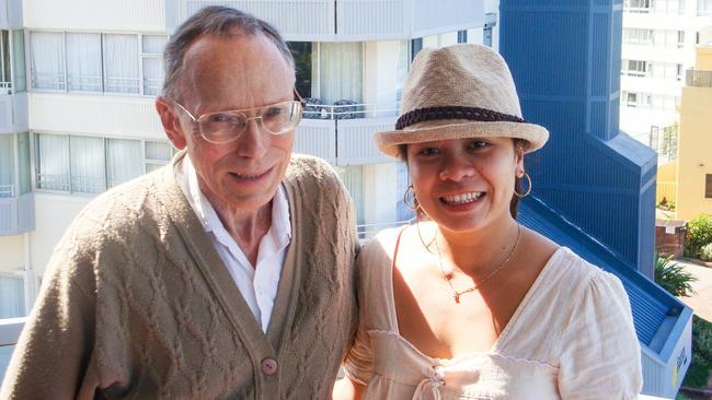 Reclusive but generous multi-millionaire Dr Barrie Dalgleish with relative Pam Dalgleish, before his death.