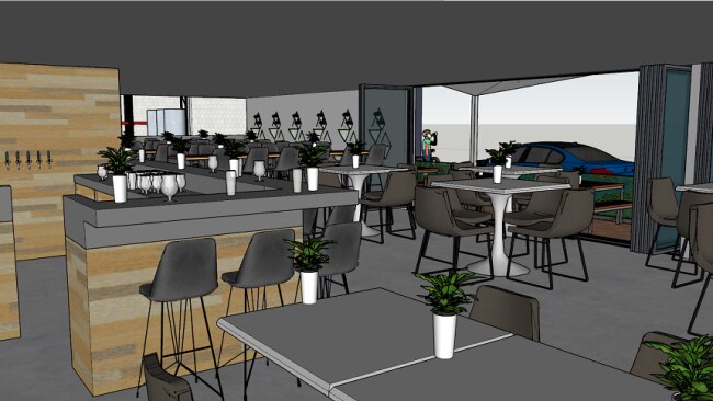 Artist's impression of the inside seating area of Madocke Beer Brewery's proposed new premises at Ashmore.