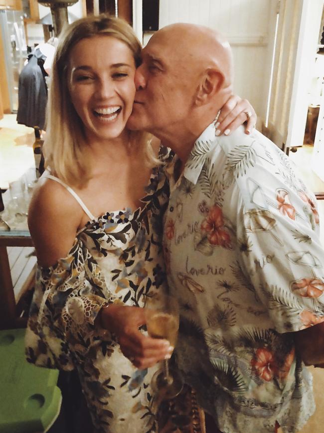 Jasmine Yarbrough prepares for her pre-wedding high tea with father Bob. (Instagram picture)